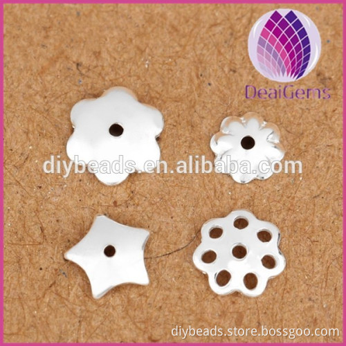 Jewelry finding 925 sterling silver flower bead caps